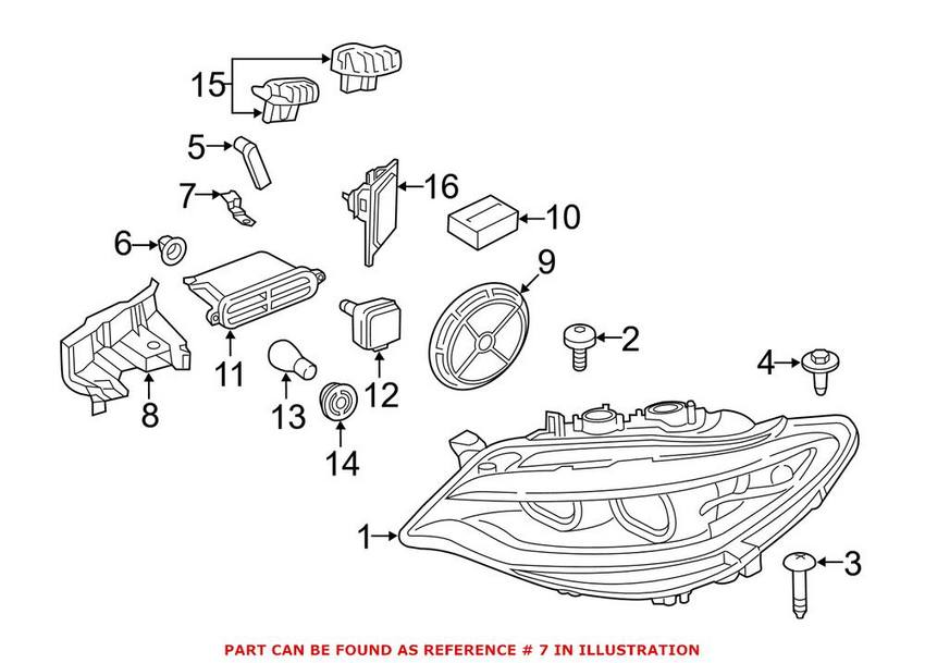 BMW Headlight Seal - Front 63117217008